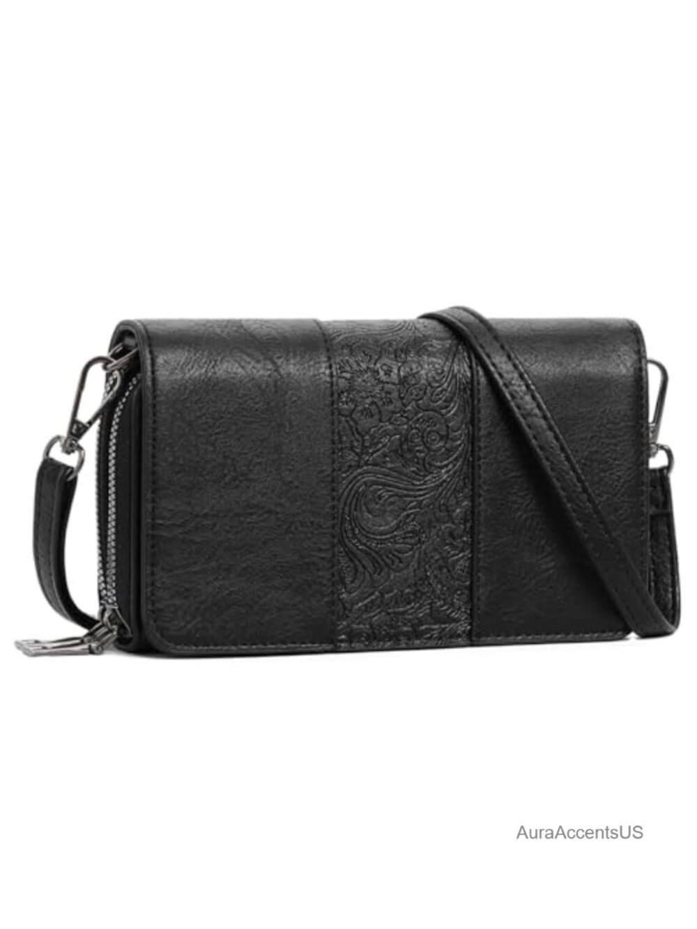 Vegan Leather Crossbody Phone Purse Wallet with Card Slots